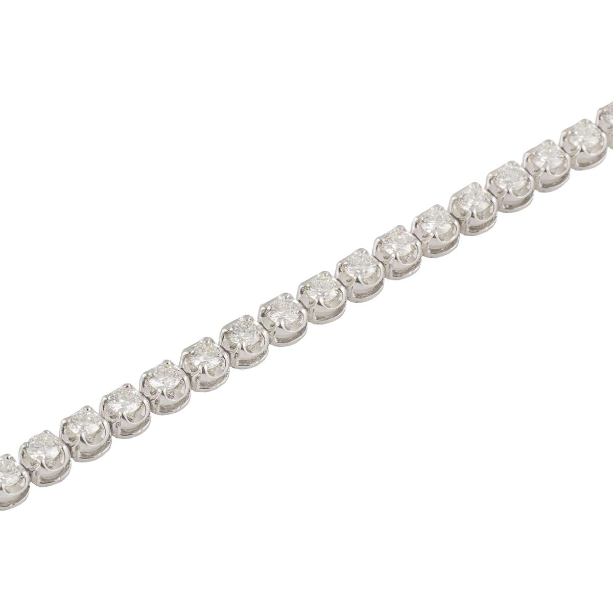 18k White Gold Diamond Line Bracelet 2.71ct G-H/VS | Rich Diamonds